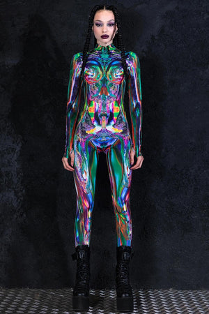 Women Multichrome Skin Sci-fi Costume | Devil Walking