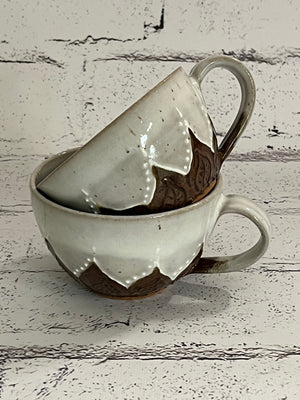 Handmade Cappuccino Cups (no saucers) - East Ridge Pottery - Cappuccino Cups And Saucers