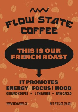 FRENCH ROAST Flow State Coffee -12oz GROUND - NooWave product image