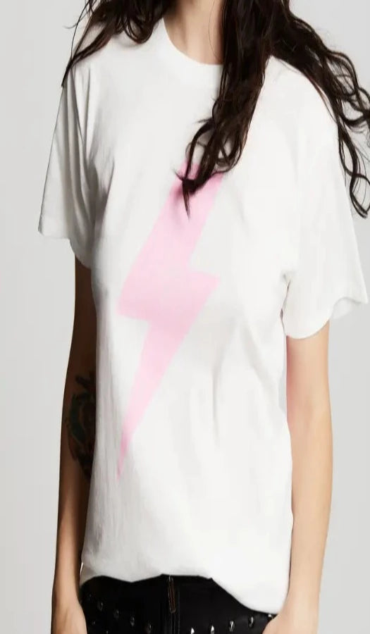 AC DC Pink Thunderbolt Tee