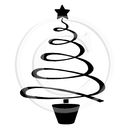 spiral christmas tree design