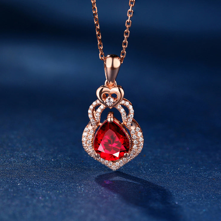 garnet sapphire necklace