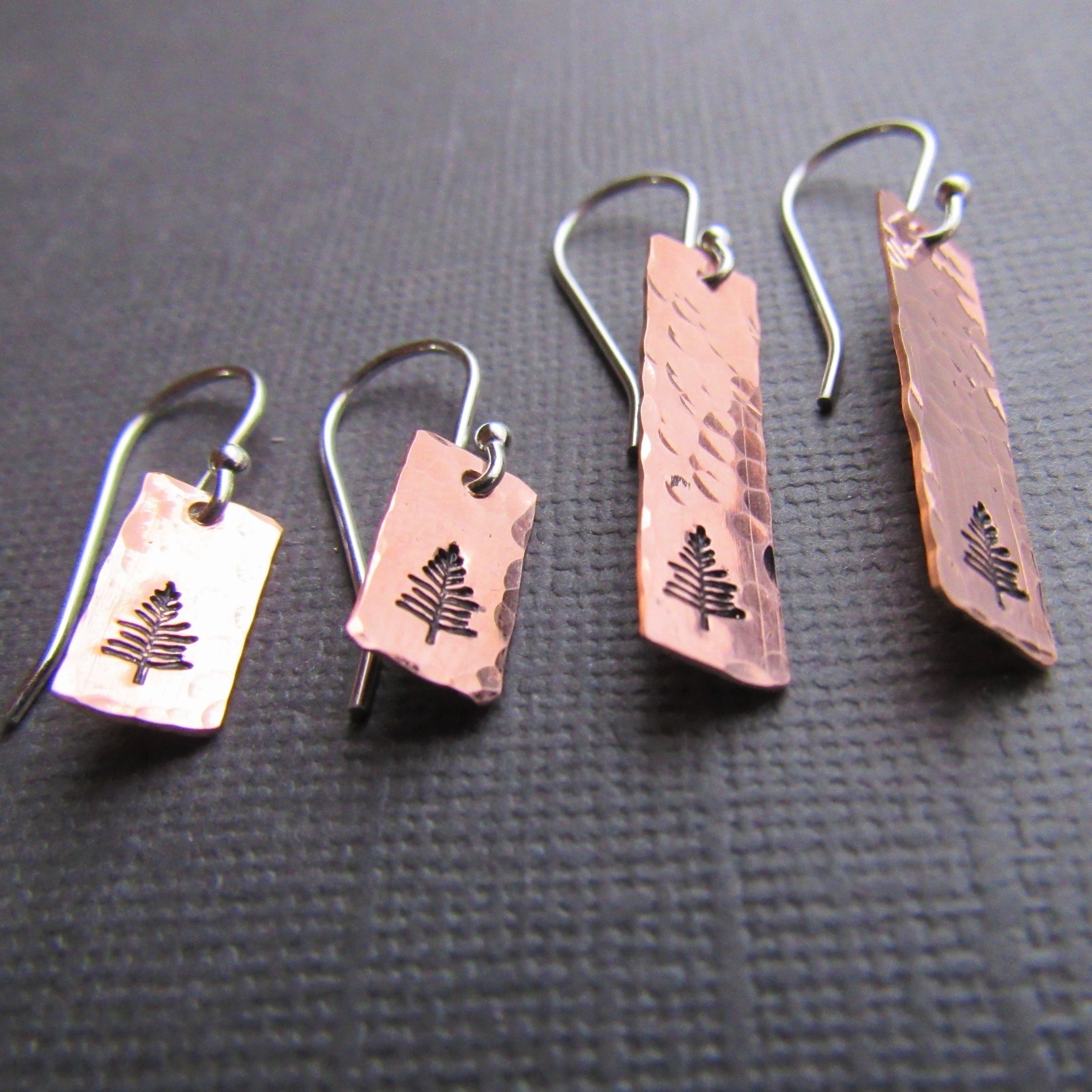 Bar Earrings – Silver Stamped Jewelry