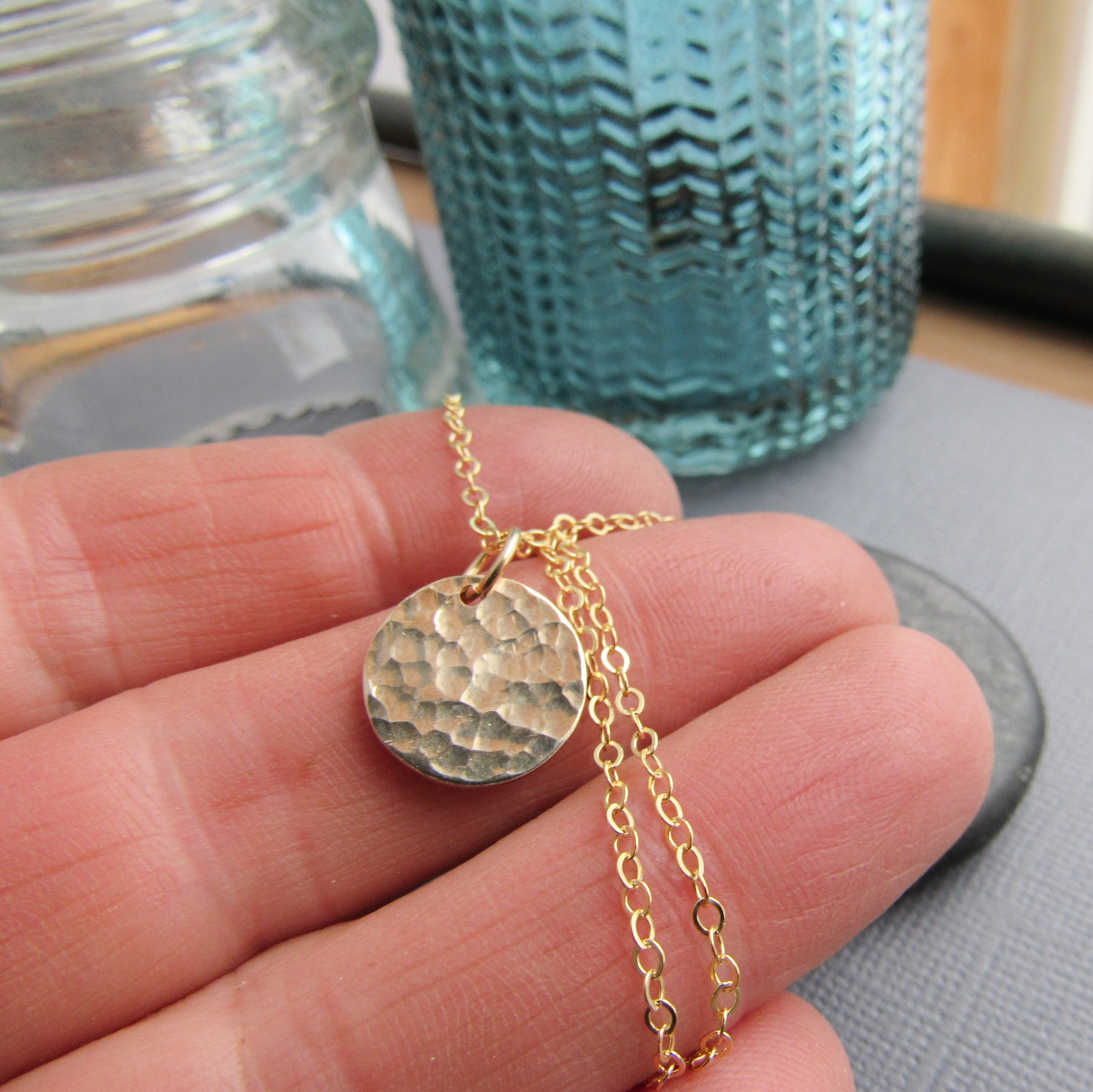 coin disc necklace