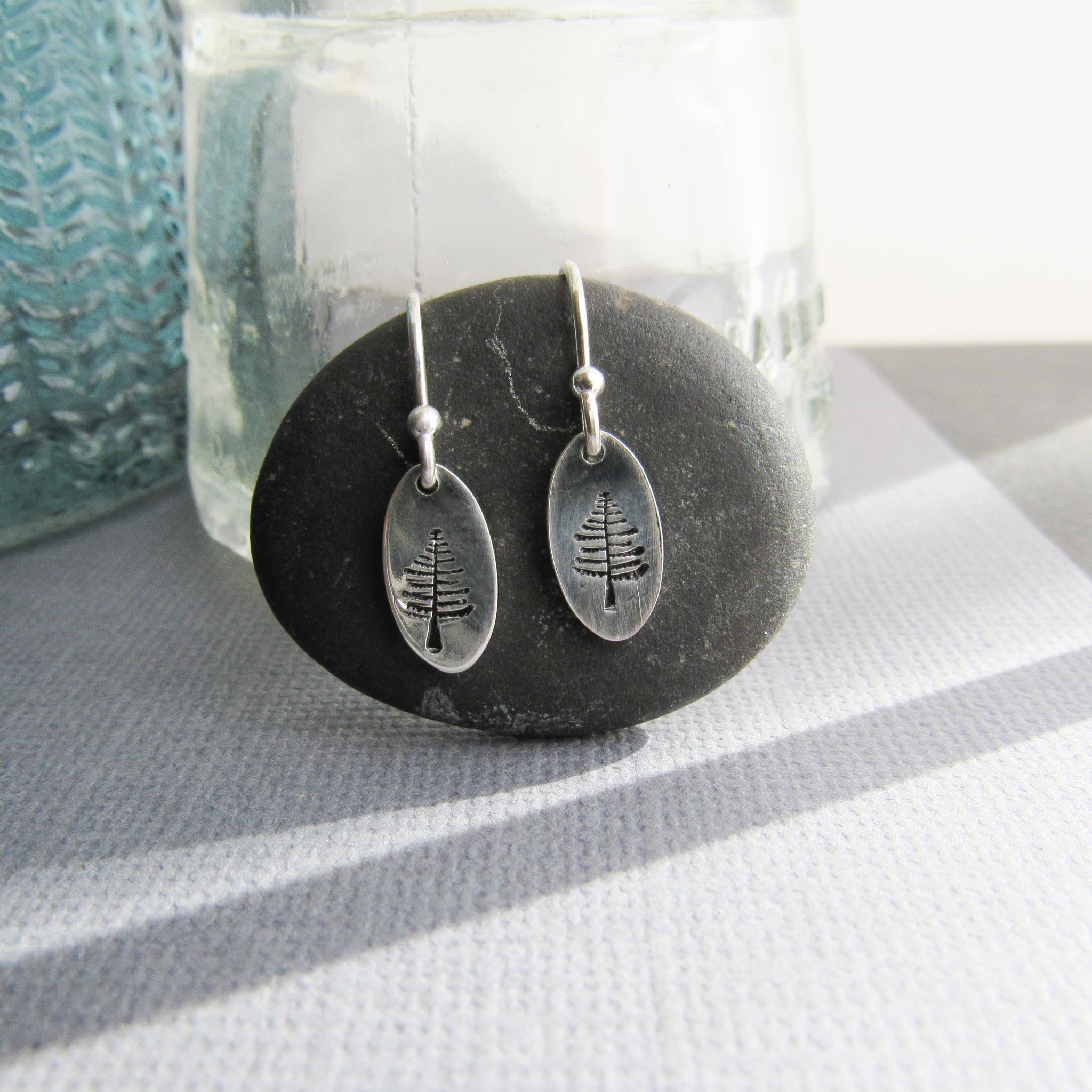 Bar Earrings – Silver Stamped Jewelry