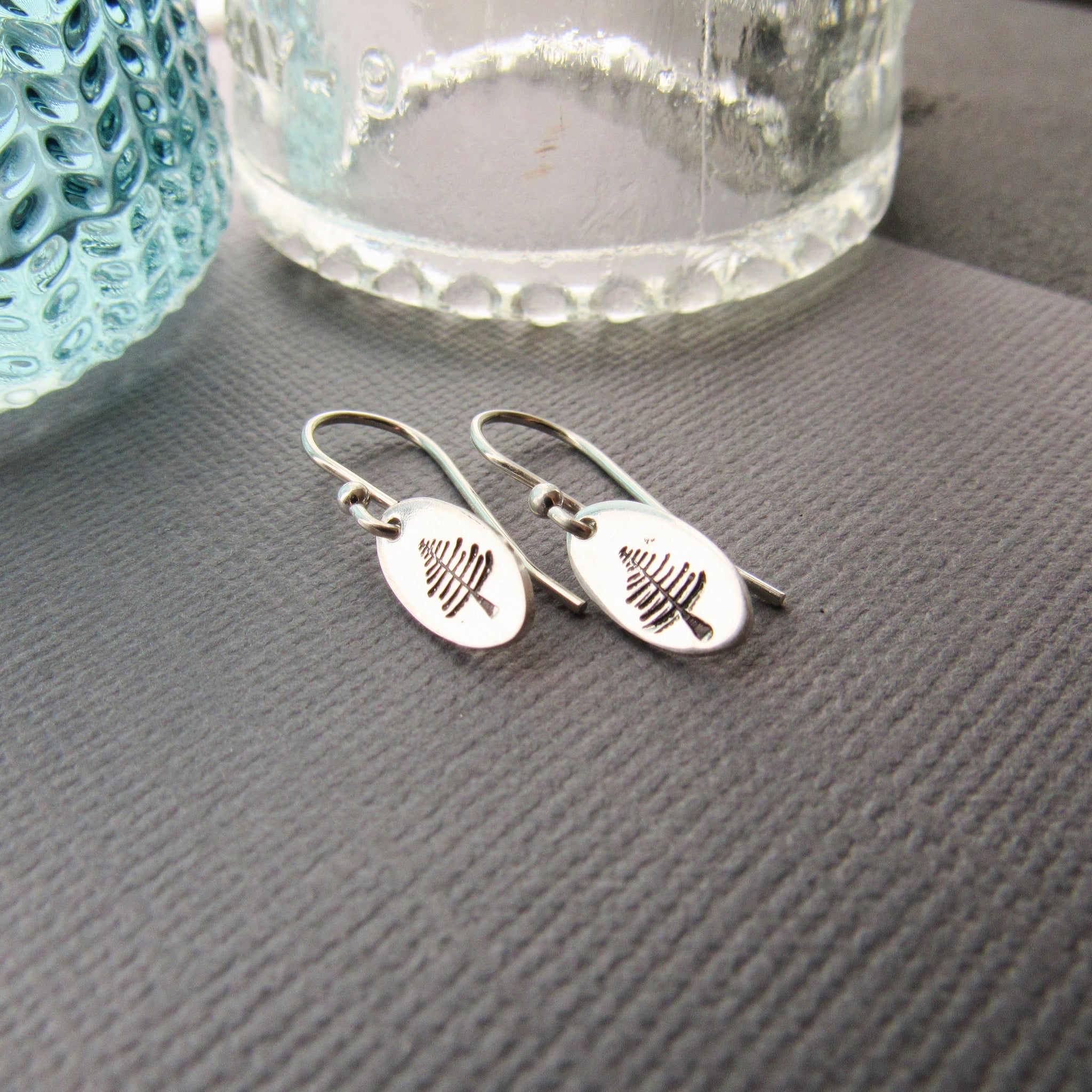 Bar Earrings – Silver Stamped Jewelry