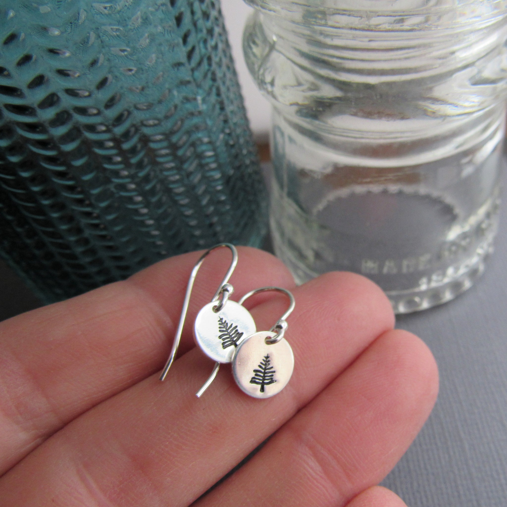 Bar Earrings – Silver Stamped Jewelry