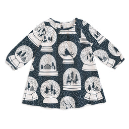 Juniper Baby Dress - Snow Globes Night Sky