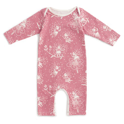 Long-Sleeve Romper - Fairies Dusty Pink