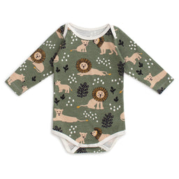 Long-Sleeve Snapsuit - Lions Forest Green