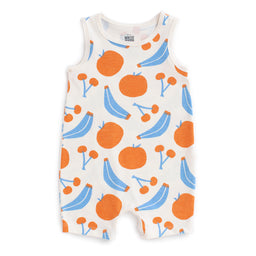 Tank Top Romper - Yummy Fruit Blue & Orange