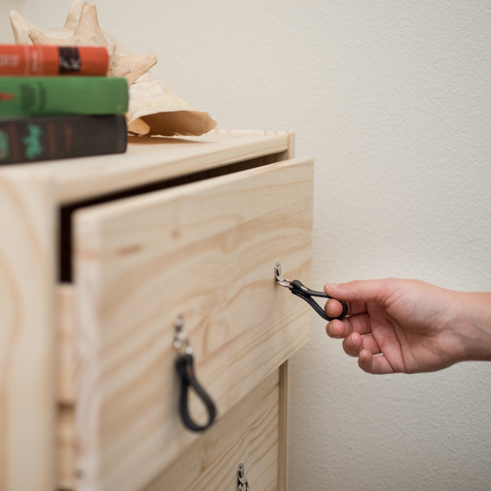 Handcrafted Leather Drawer Pull The Hawthorne Small Loop - Walnut