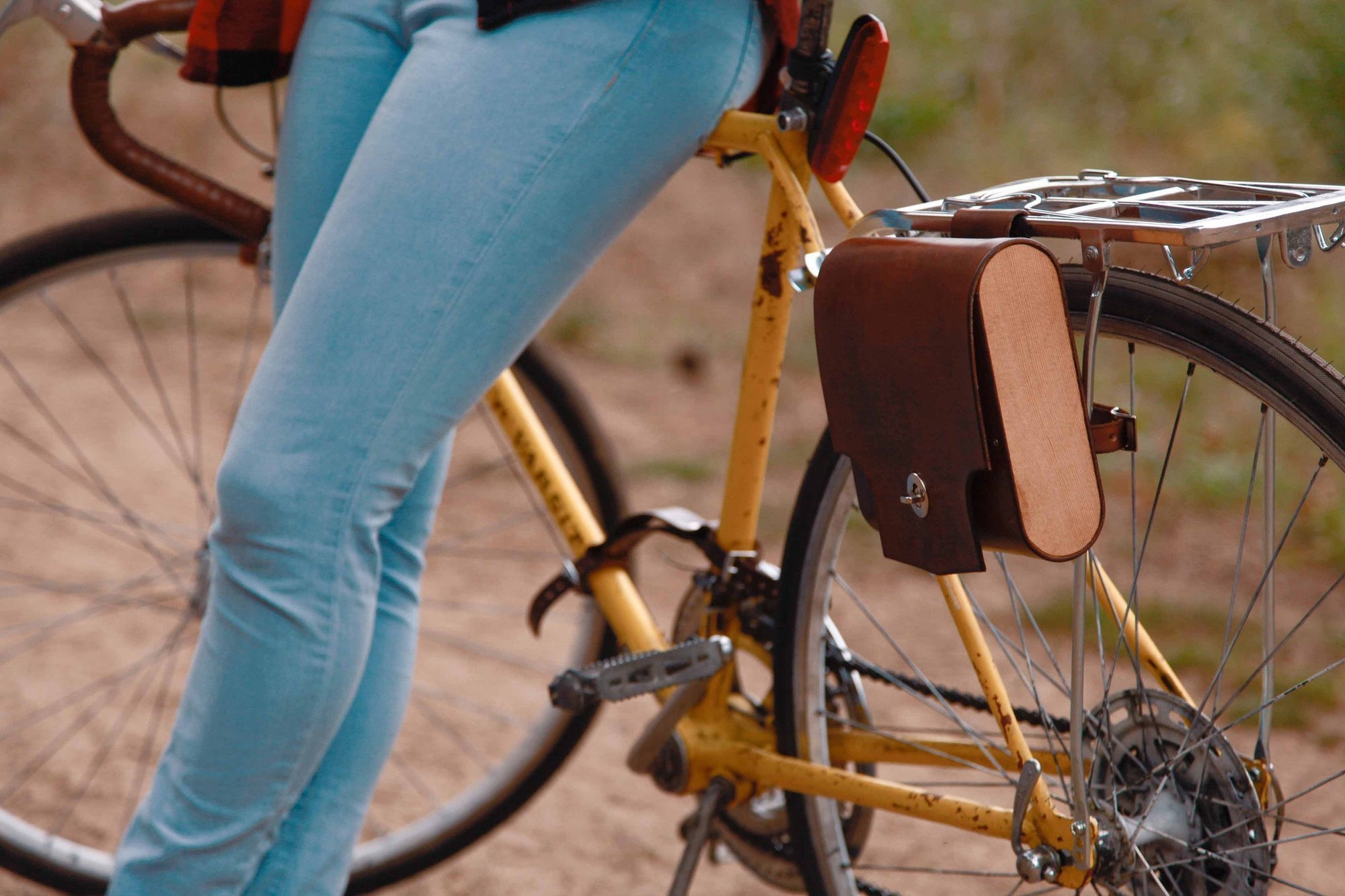 leather pannier bags bicycle