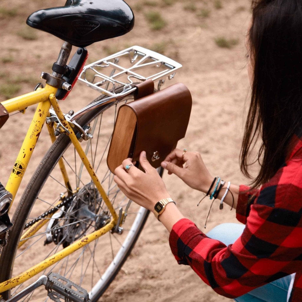 bicycle leather bag