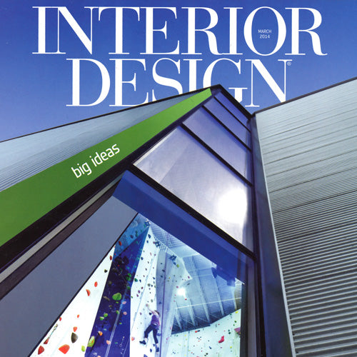 Interior Design Magazine March 2014 featuring Walnut Studiolo wood and leather Drawer Pulls