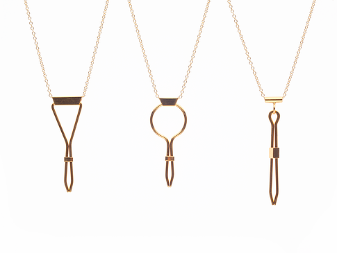 Roach clip necklaces by Studio ERG