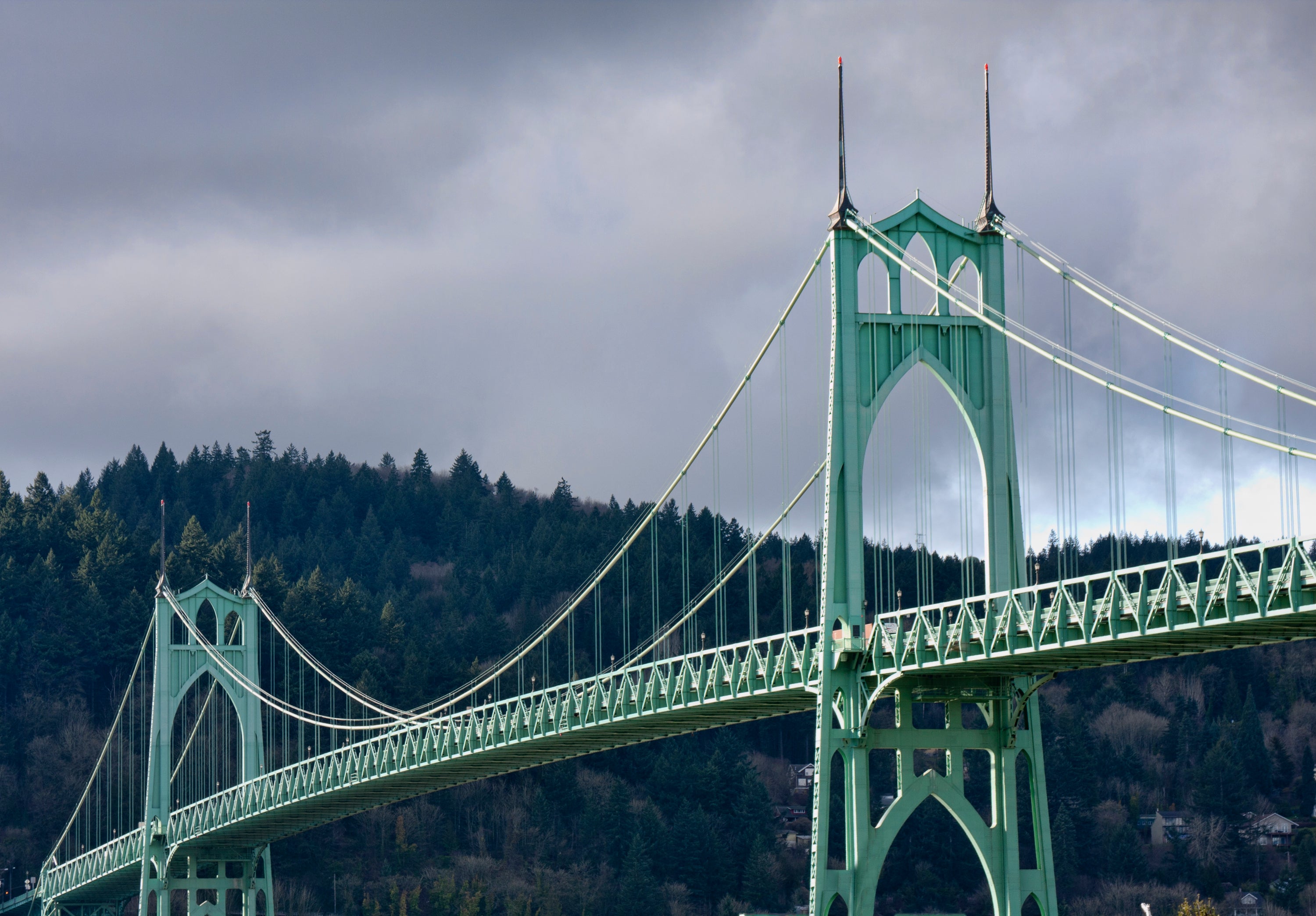 St. John's Bridge in Portland Oregon, USA