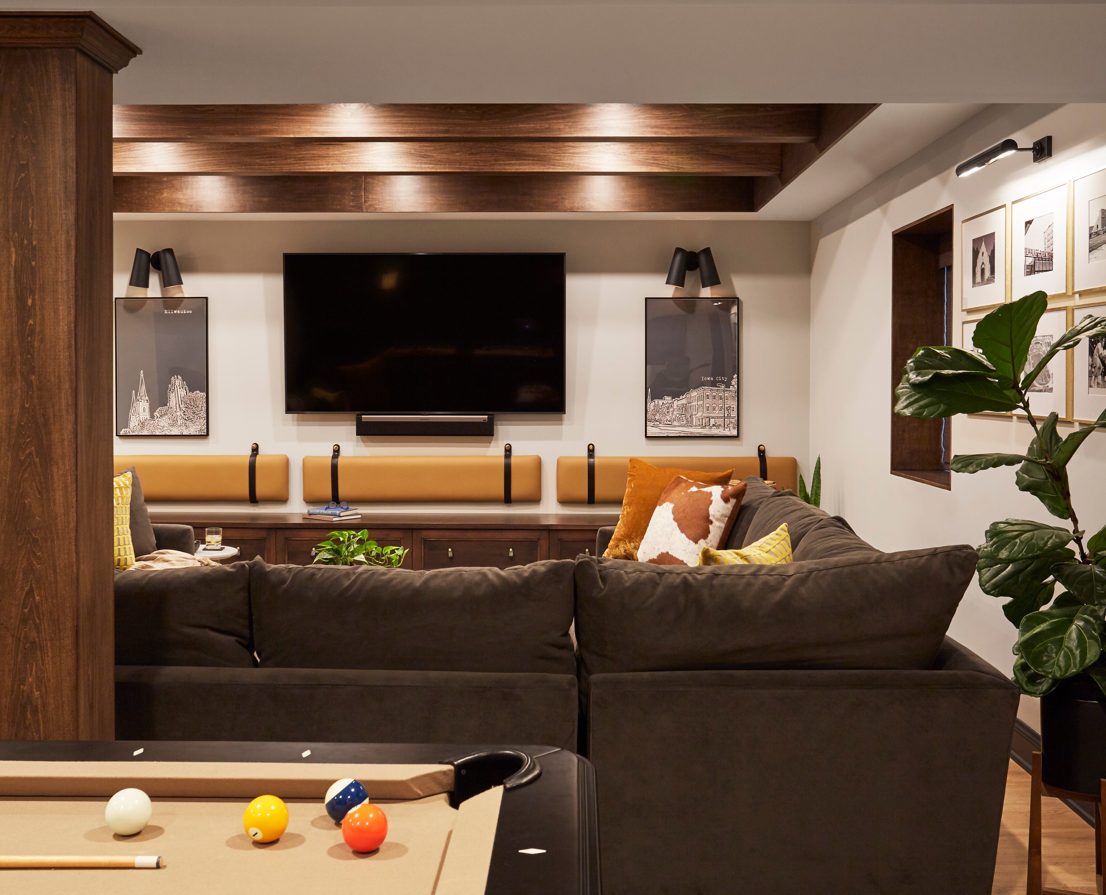 Basement Entertainment Room Remodel, Two Hands Interiors