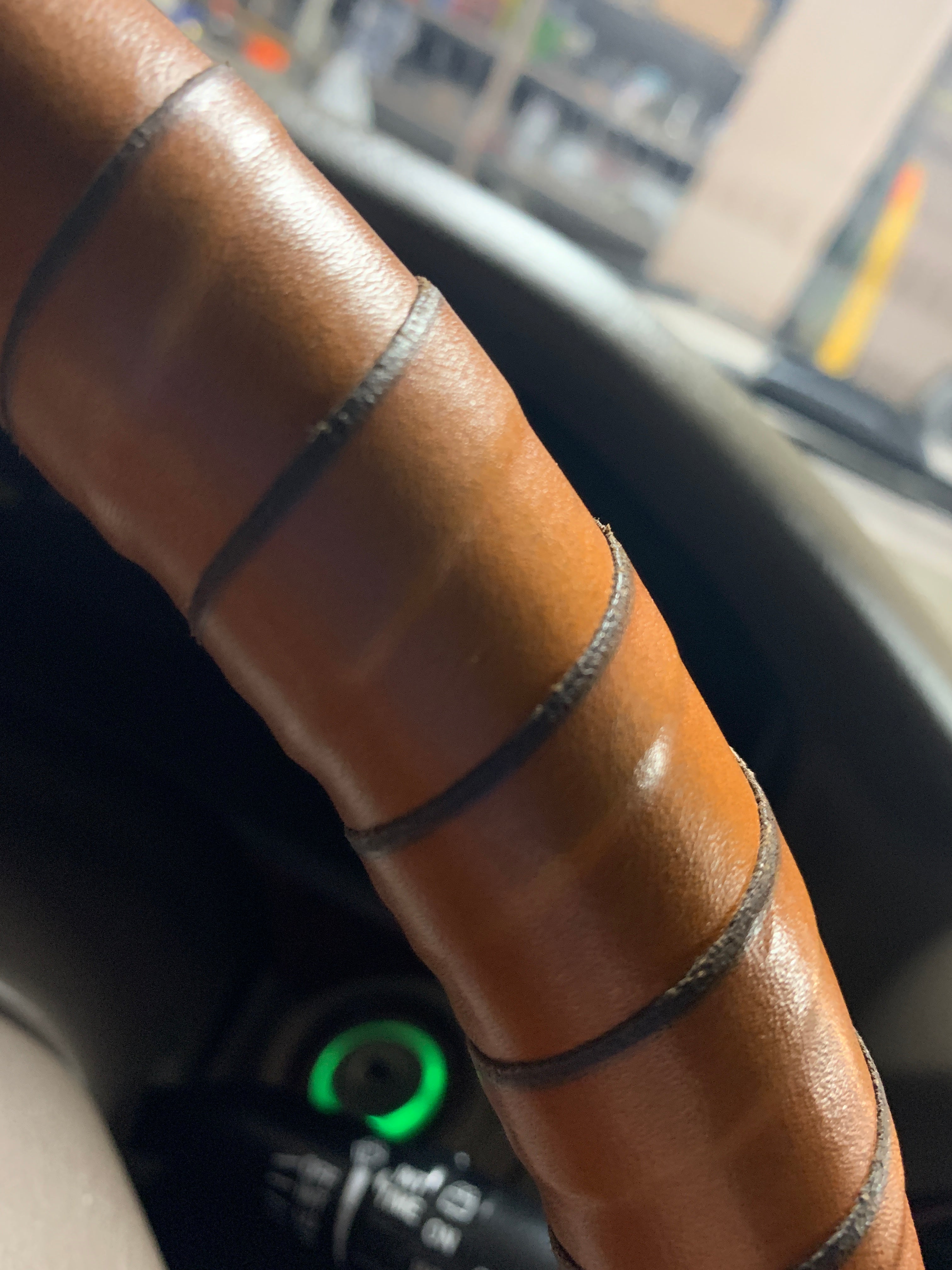 Customer Eric wrapped his car steering wheel in honey coil leather made in America