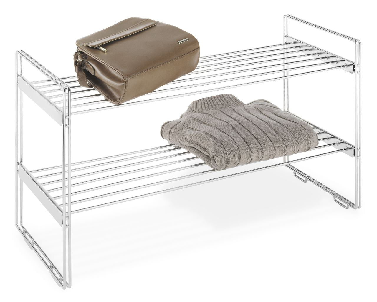 chrome shoe rack