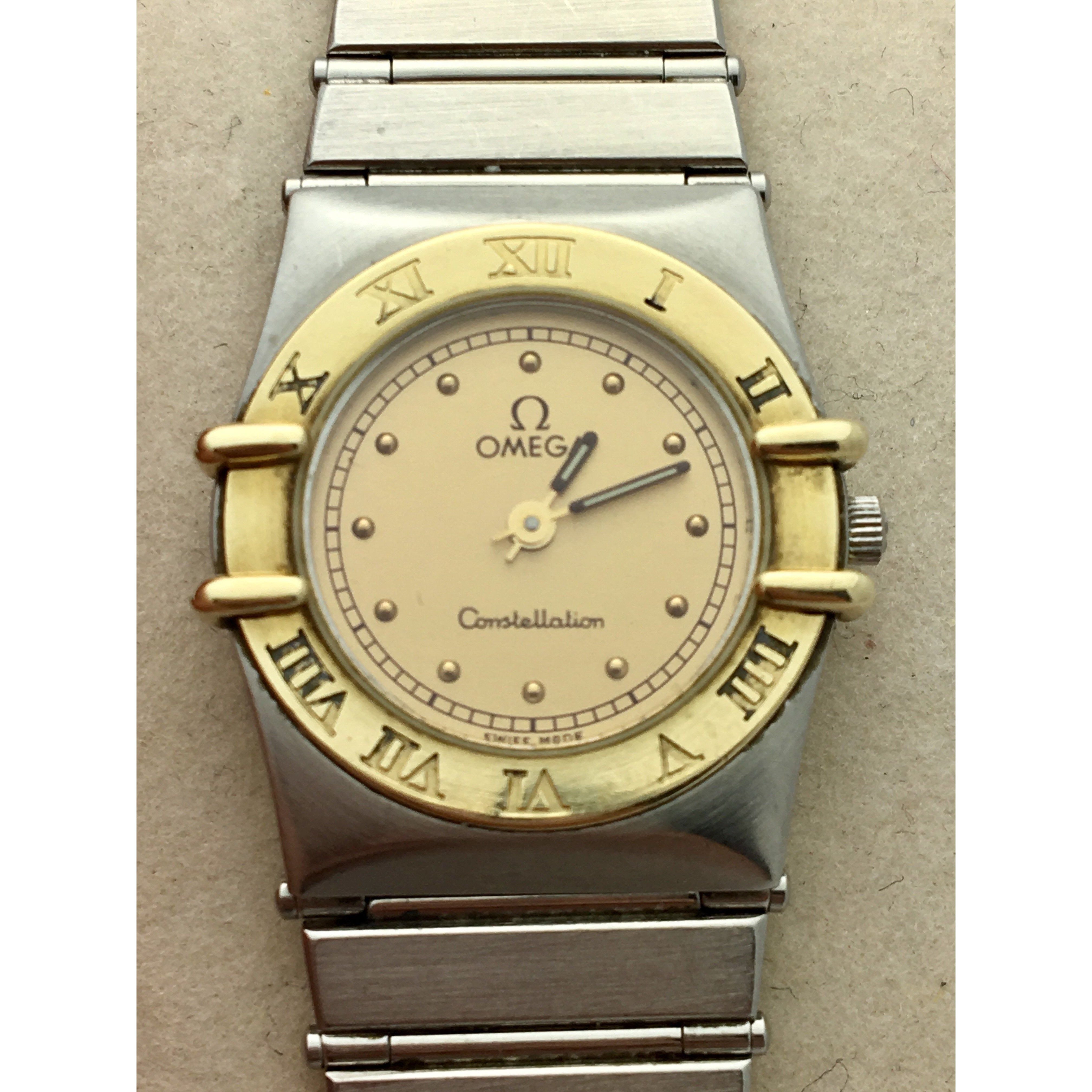 Omega Constellation Ladies 18k Gold and Stainless Steel Quartz Watch