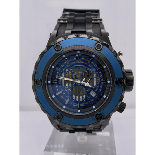 Invicta Men's Akula Chrono Reserve Gold Dial Black Rubber Strap 