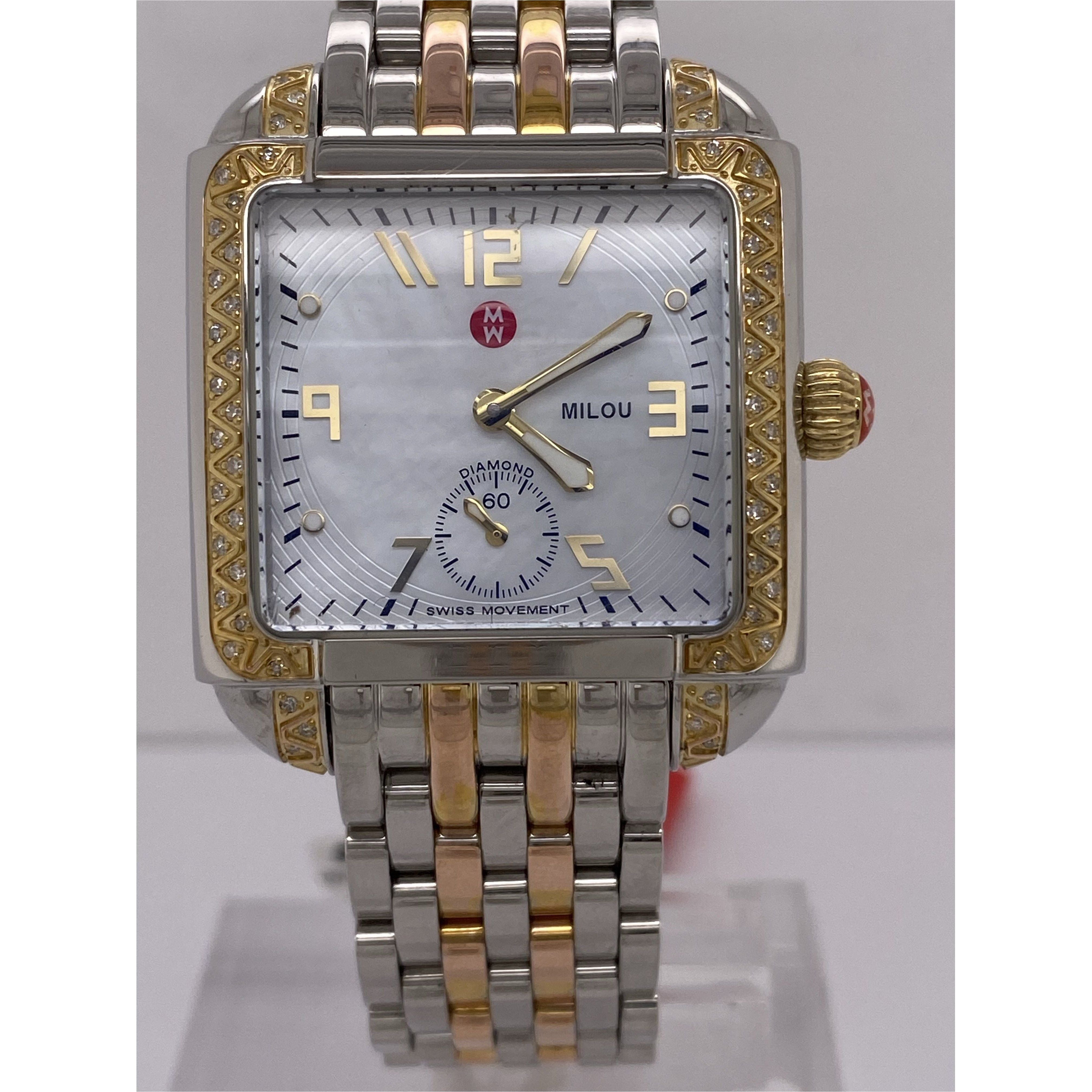 michele milou diamond watch