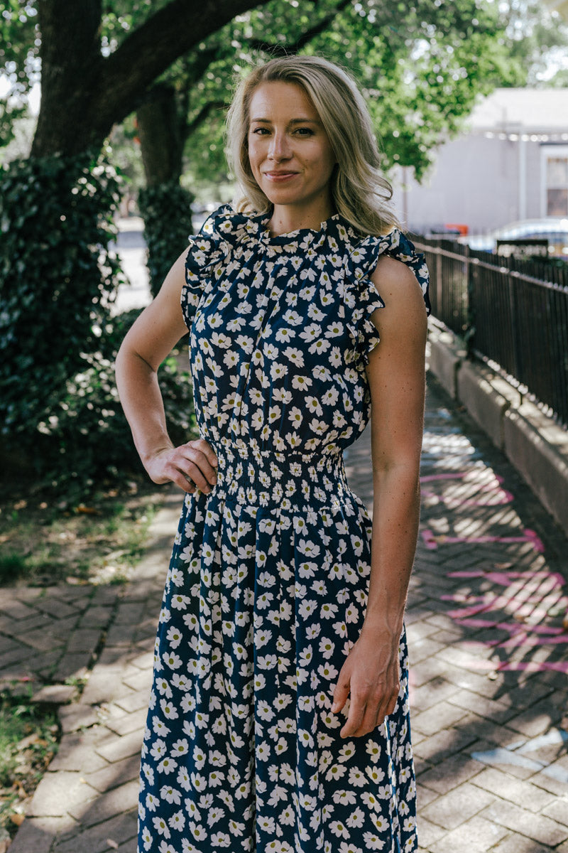 teal blue midi dress