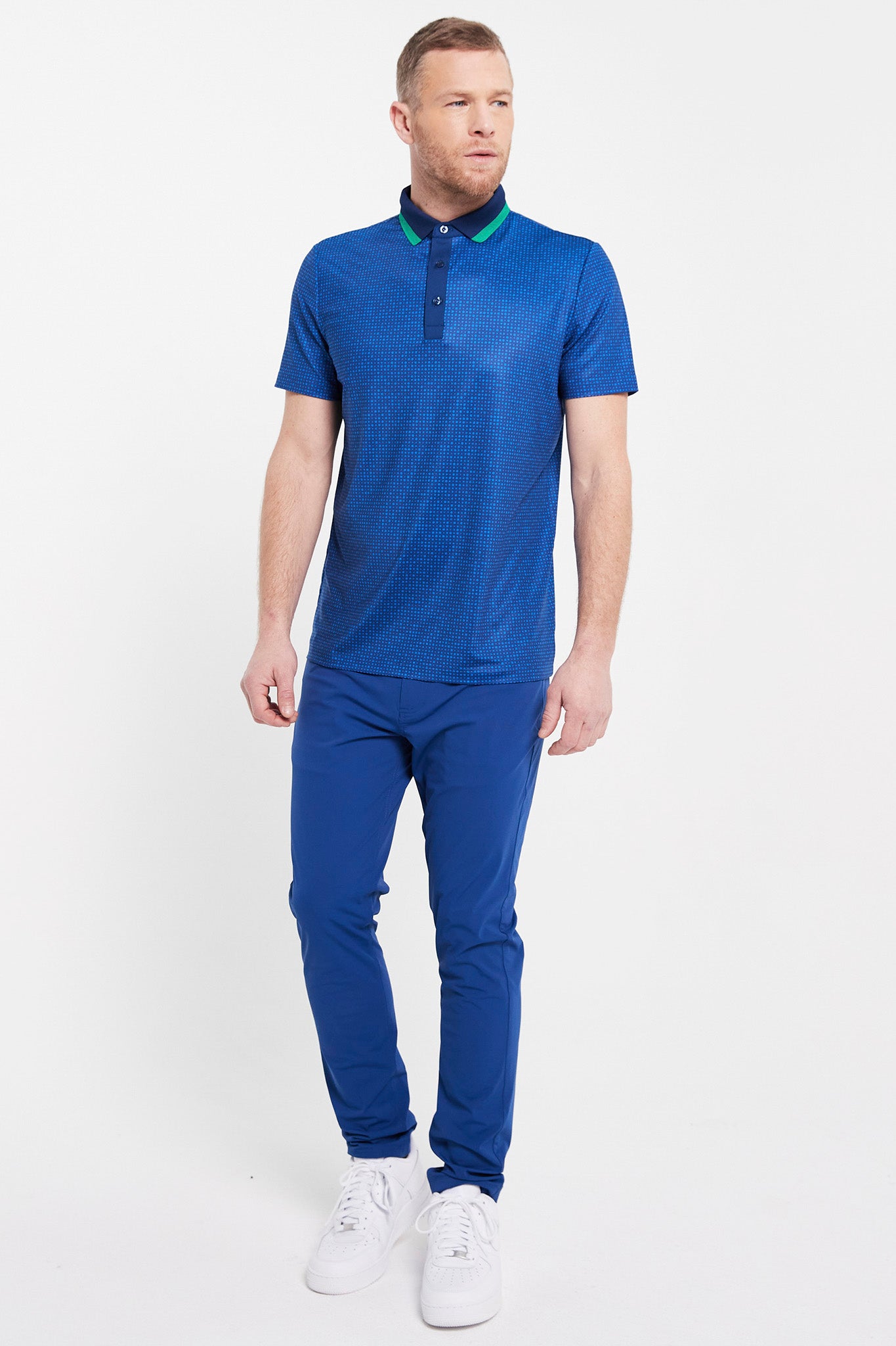 Hewes Polo in Classic Blue & Cobalt