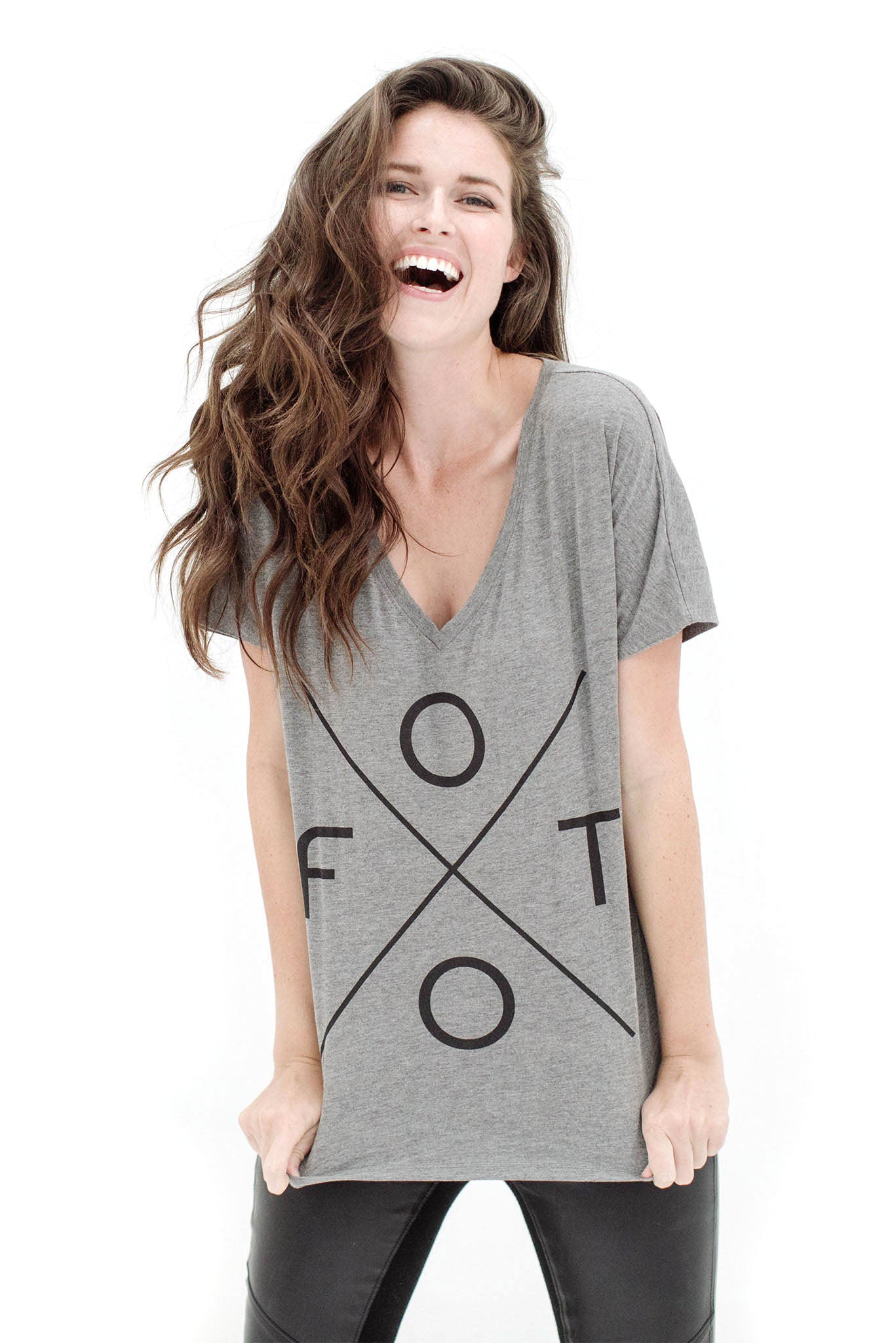 Foto Womens Foto X V Neck Tee Foto