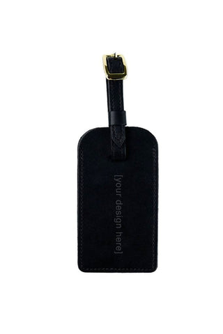 FOTO | Cognac Leather Luggage Tag - Personalized Luggage Tag | FOTO