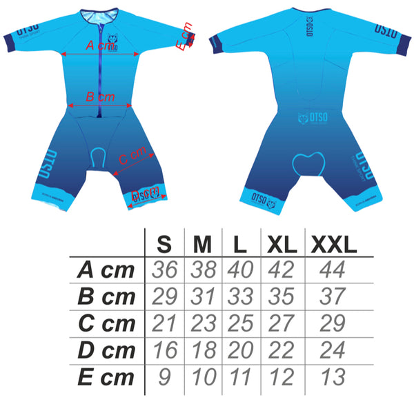 Triathlon Suit Men Light Blue & Electric Blue – OTSO