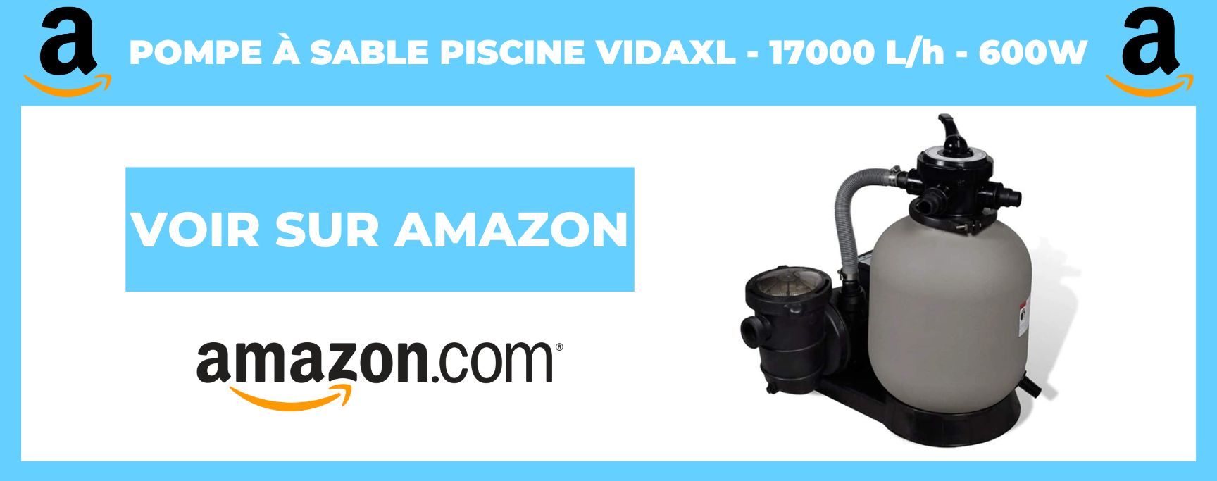 Pompe à Sable Piscine VidaXL - 17000 L/h - 600W