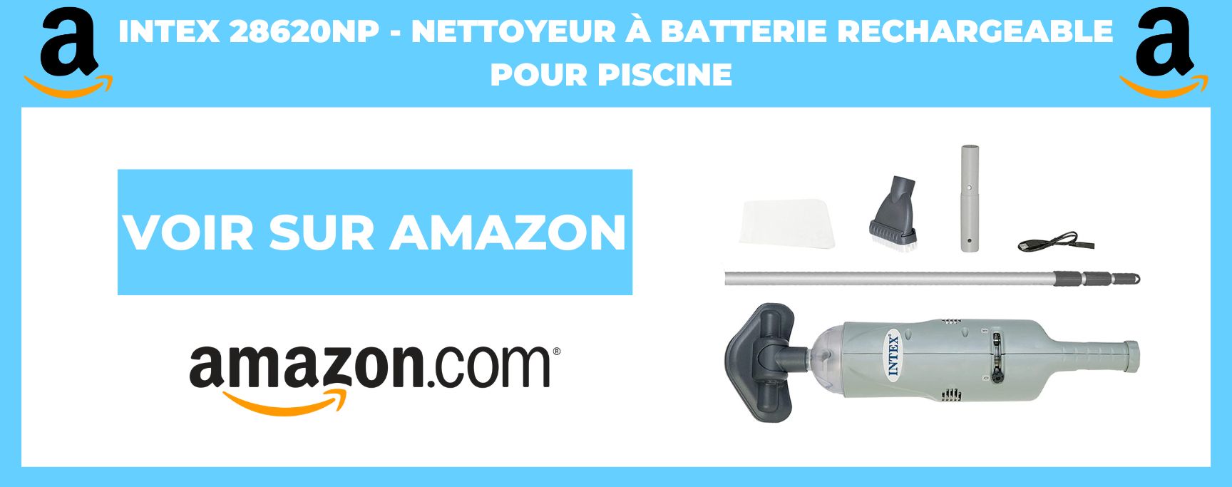 Intex 28620NP - Nettoyeur à Batterie Rechargeable pour Piscine