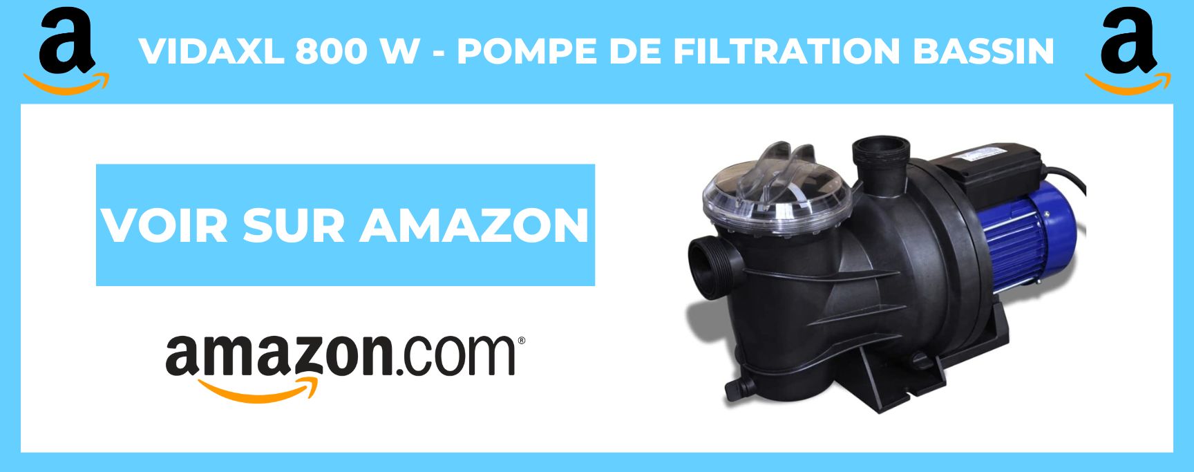 VidaXL 800 W - Pompe de Filtration Bassin