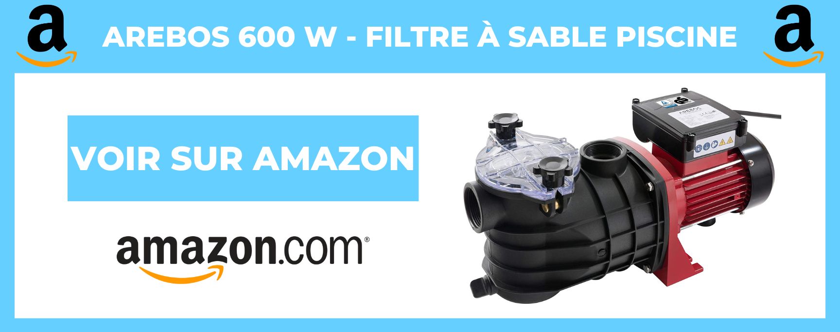 Arebos 600 W - Filtre à Sable Piscine