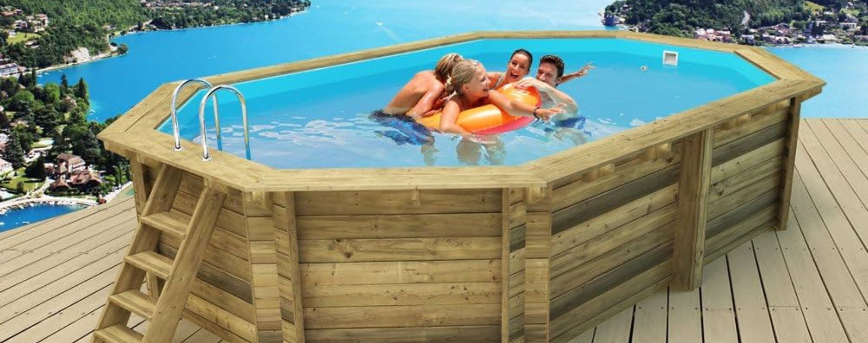 Comment construire une terrasse en bois sur-mesure autour d'une piscine  hors sol à Parentis-en-Born ? - Artisans charpentiers pour construction bois  à Biscarrosse - Constructions Bois du Nord des Landes