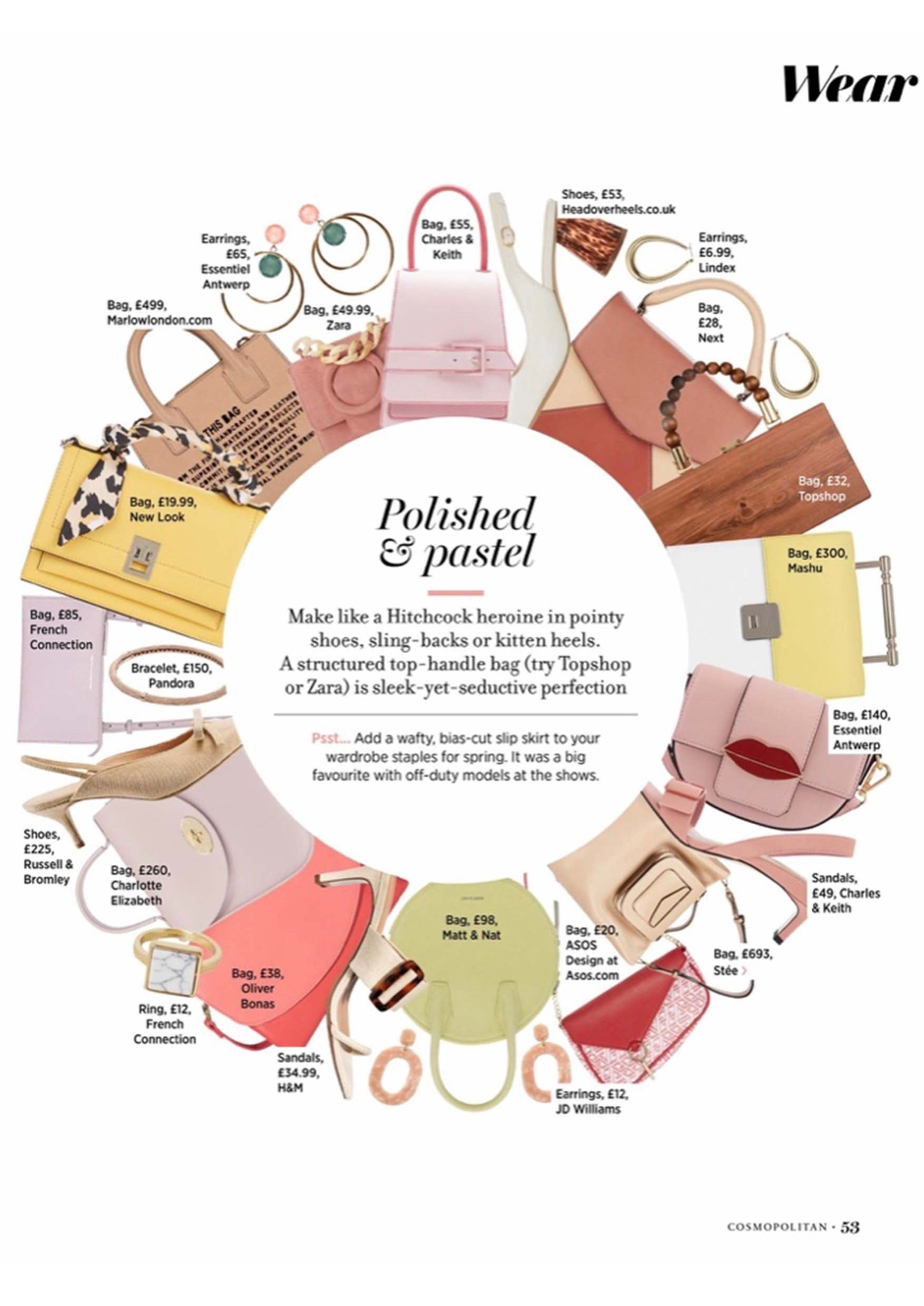 Cosmopolitan Magazine MARLOW Nude Mini Tote