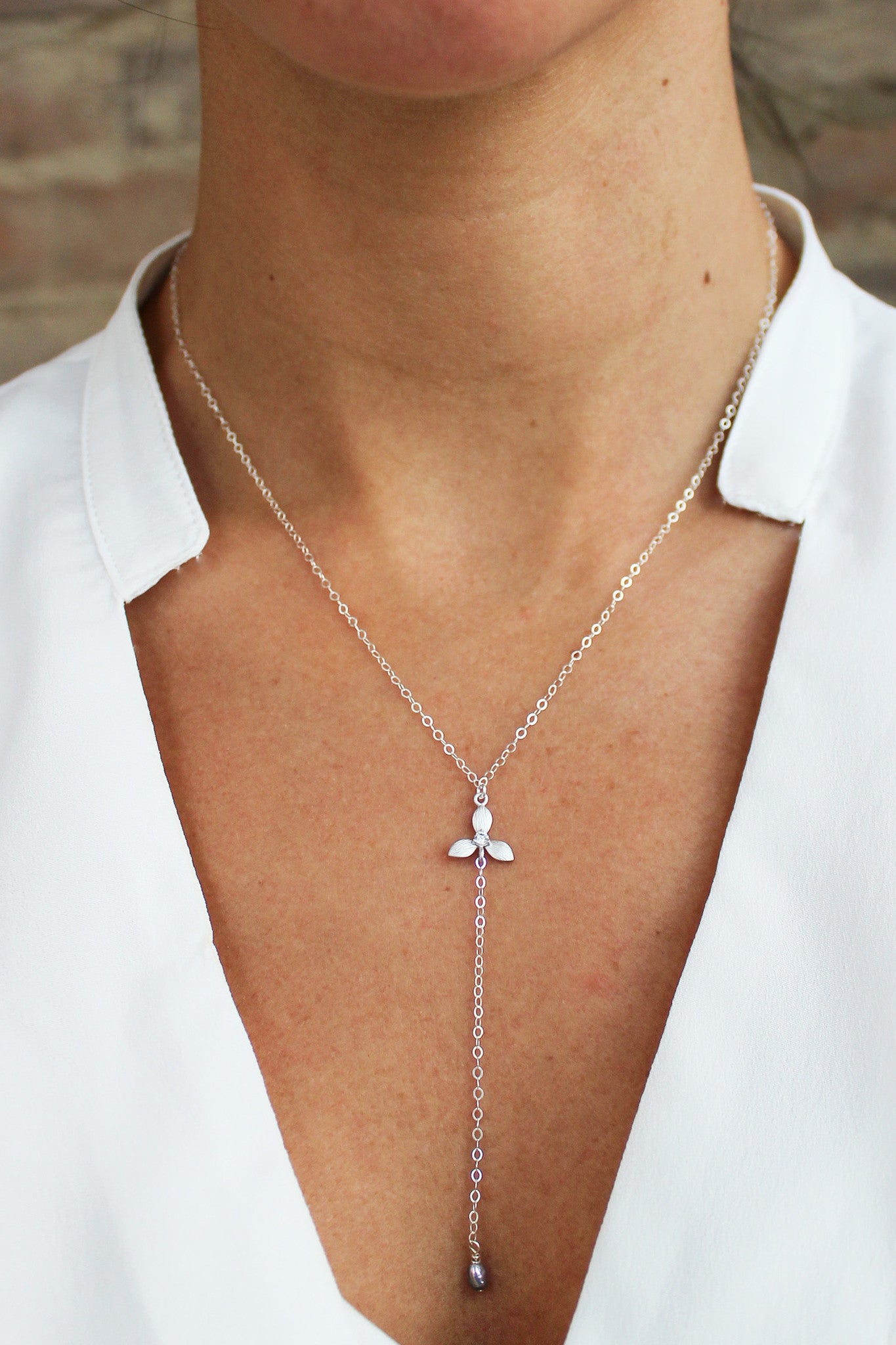 Blossoms Lariat Y Necklace - Christine Elizabeth Jewelry – Glamour and Glow