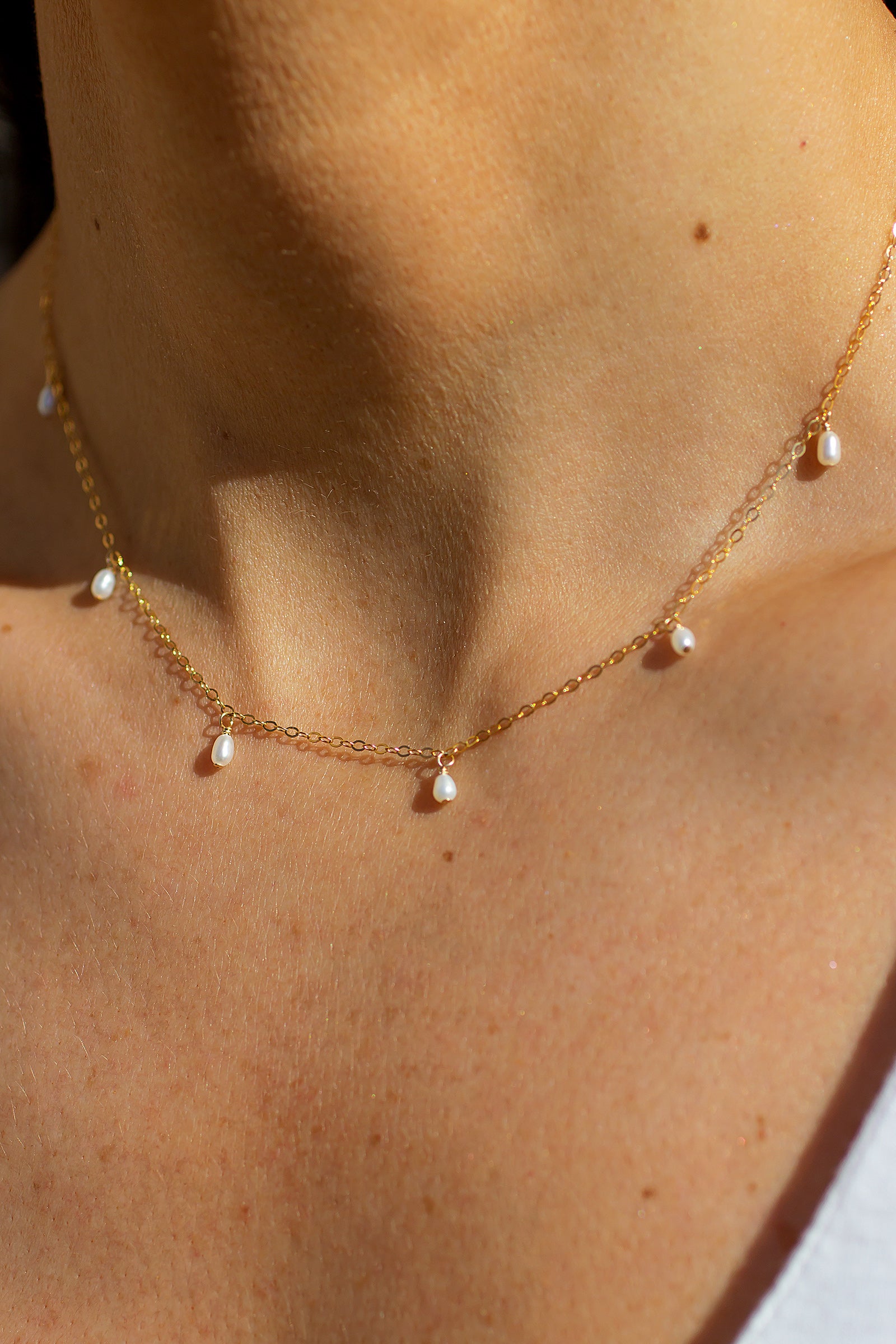 Dainty Pearl Layered Necklace – Atelier Elise