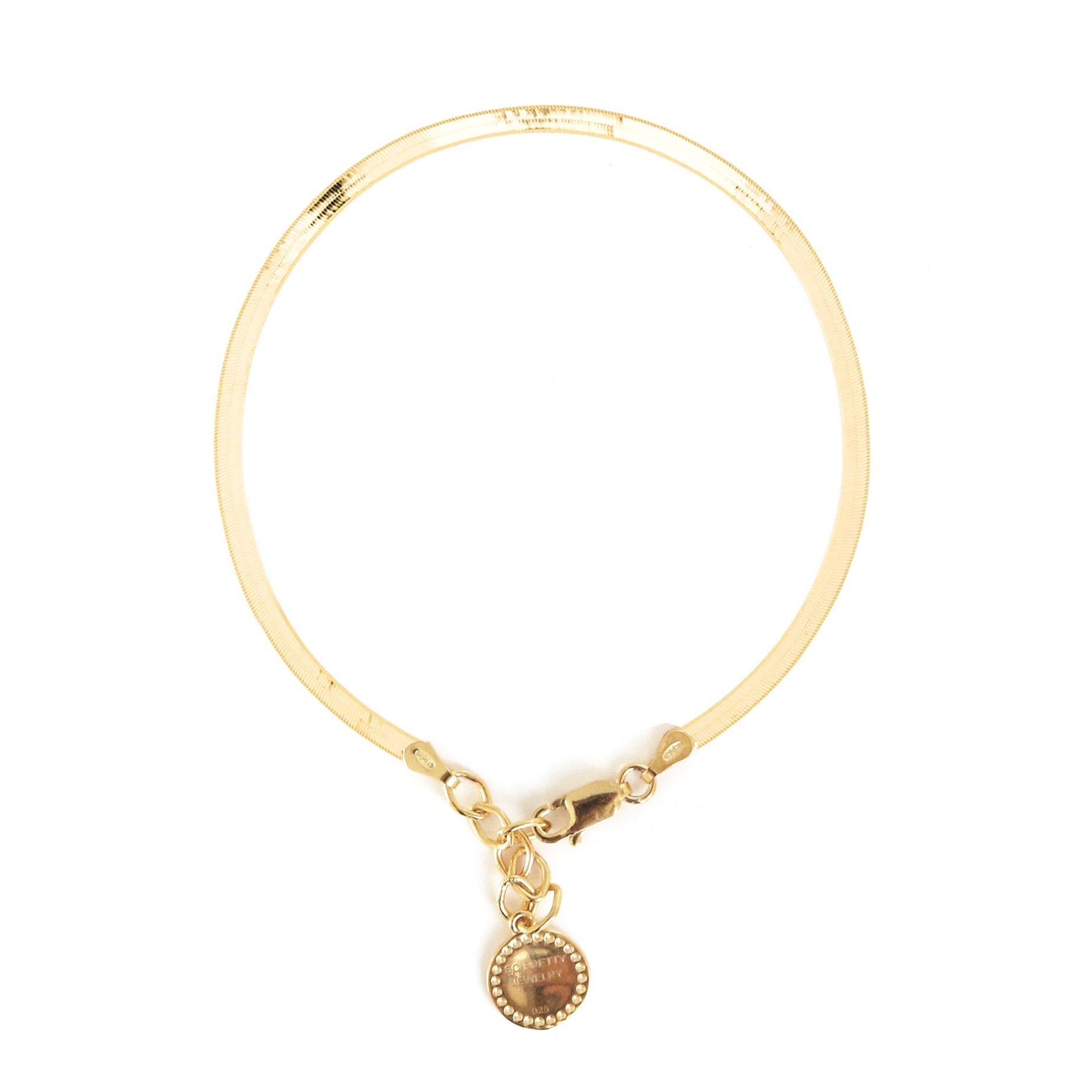 FEARLESS HERRINGBONE BRACELET - GOLD - SO PRETTY CARA COTTER product image