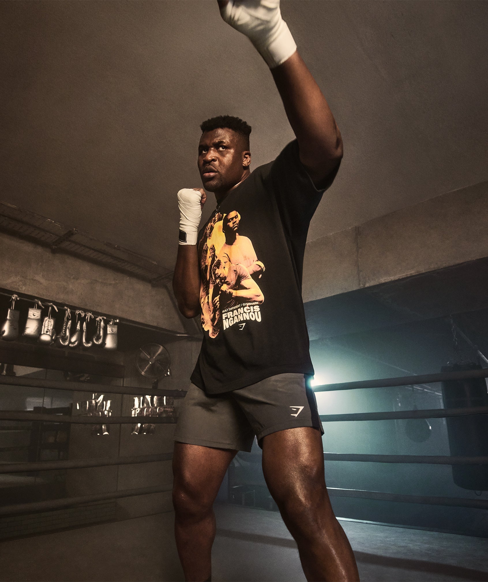 GS x Francis Ngannou Graphic Tee in Black - view 5