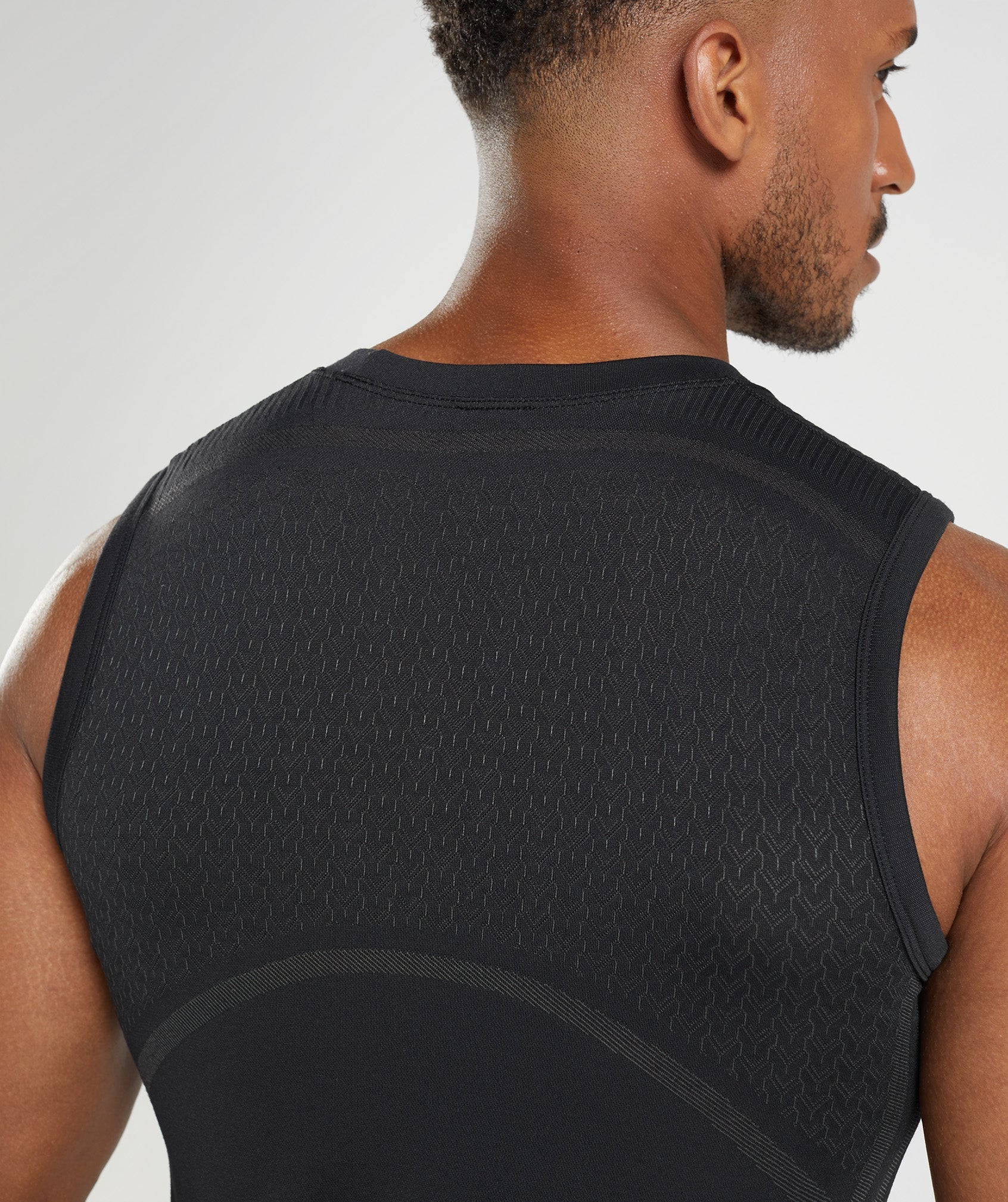 315 Seamless Tank in Black/Charcoal Grey - view 5