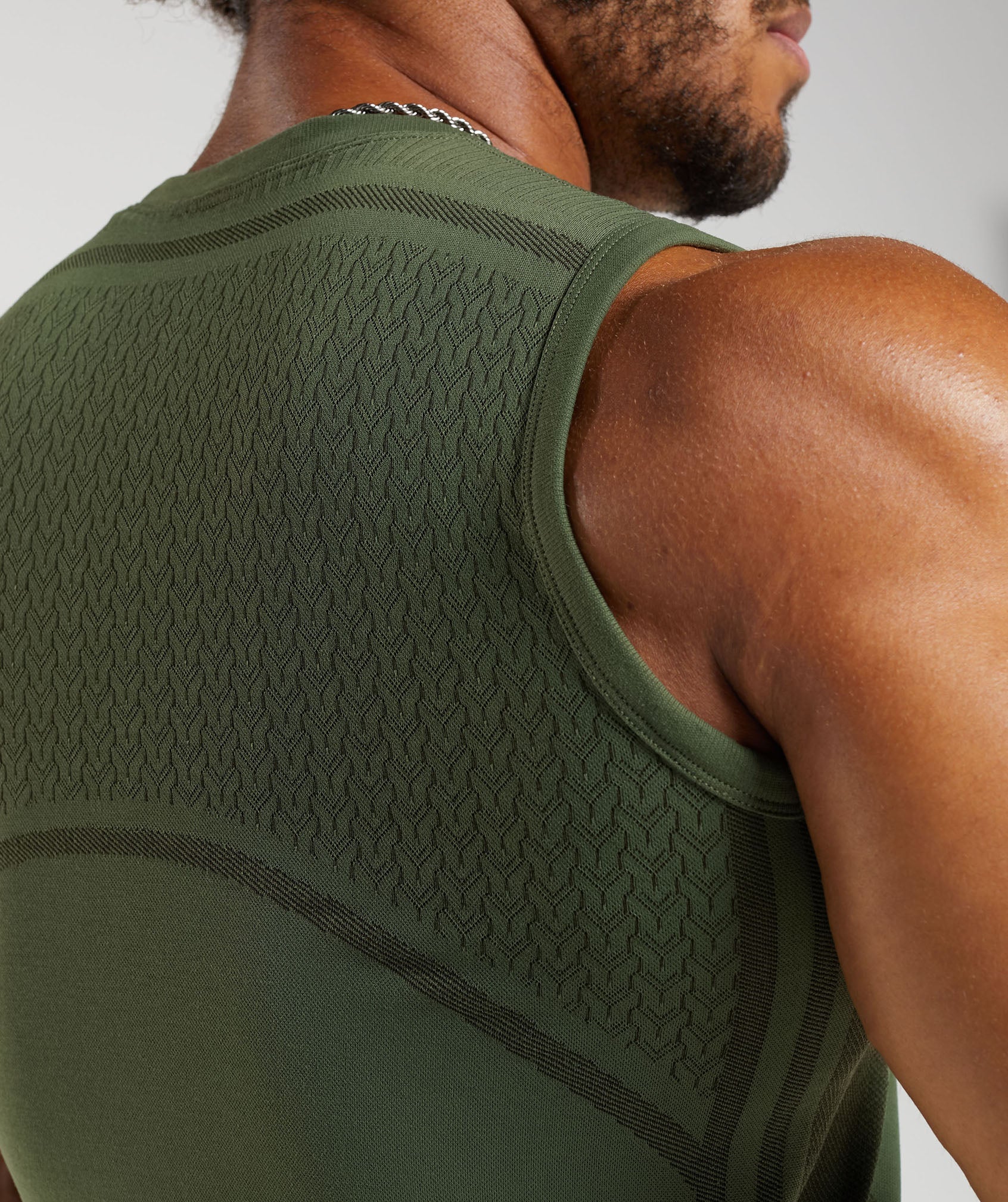 315 Seamless Tank in Core Olive/Deep Olive Green - view 6