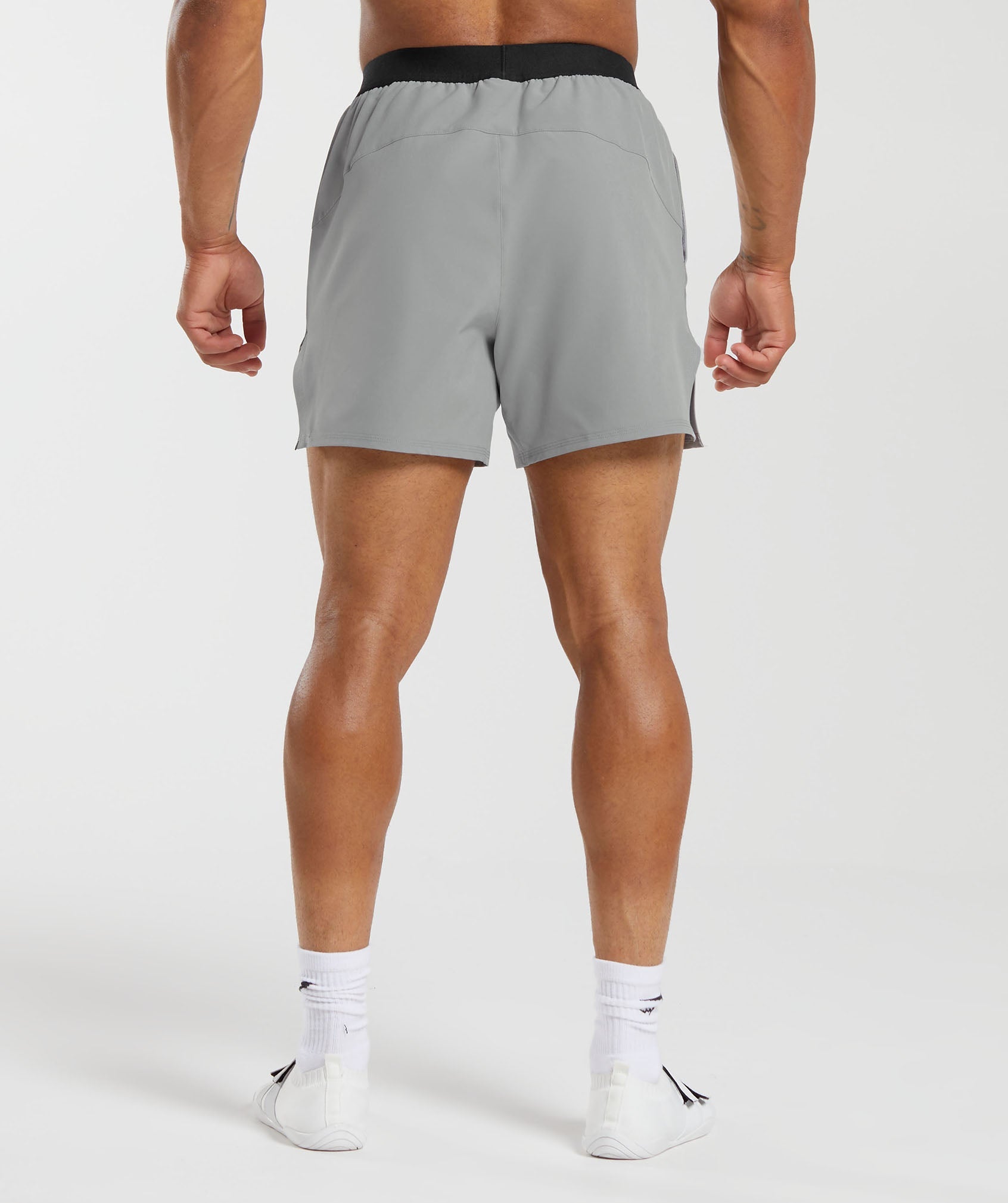 Aspire Ruched Mini Shorts in Grey