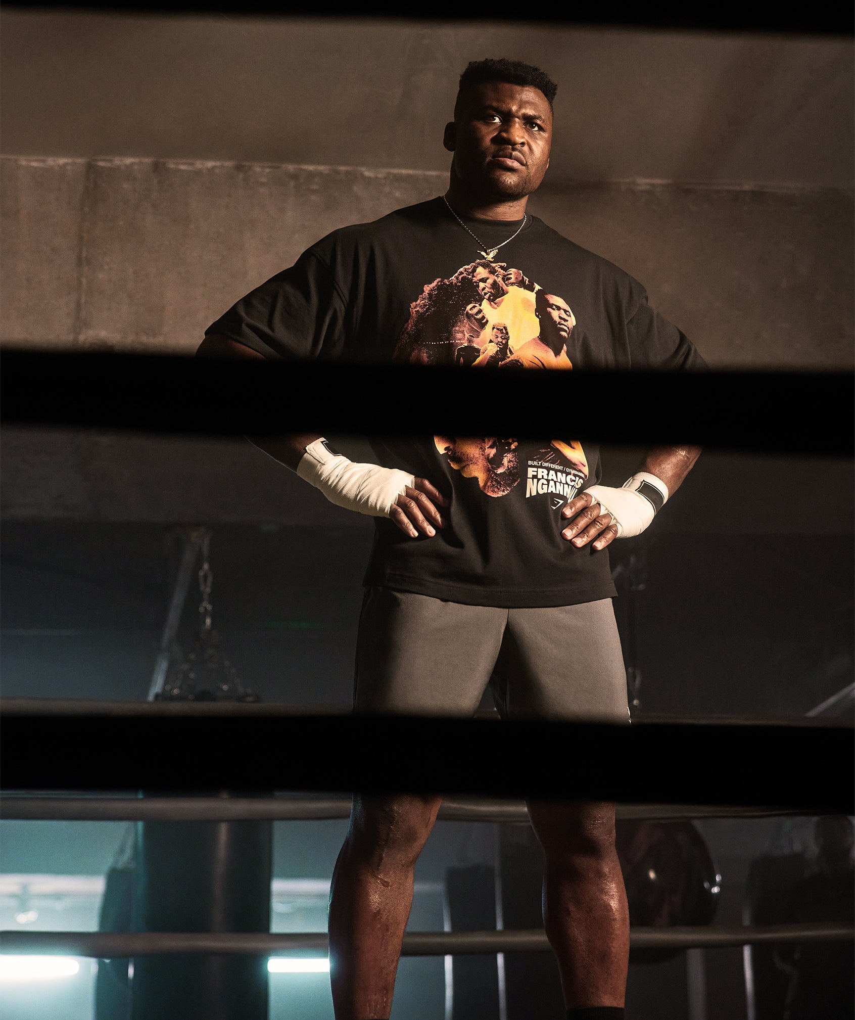 GS x Francis Ngannou Graphic Tee in Black - view 7