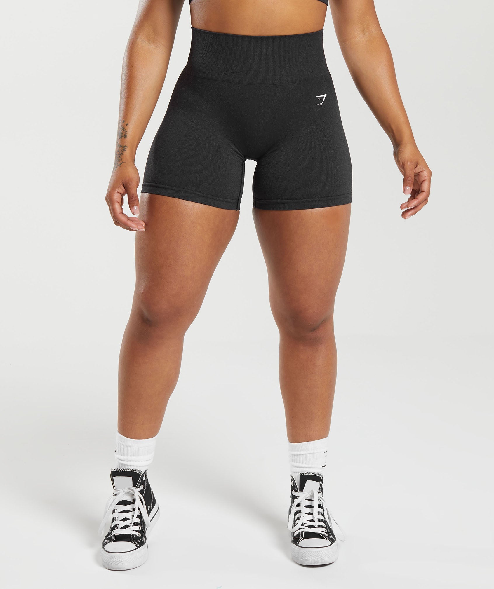 Adapt Fleck Seamless Shorts in Black/Smokey Grey