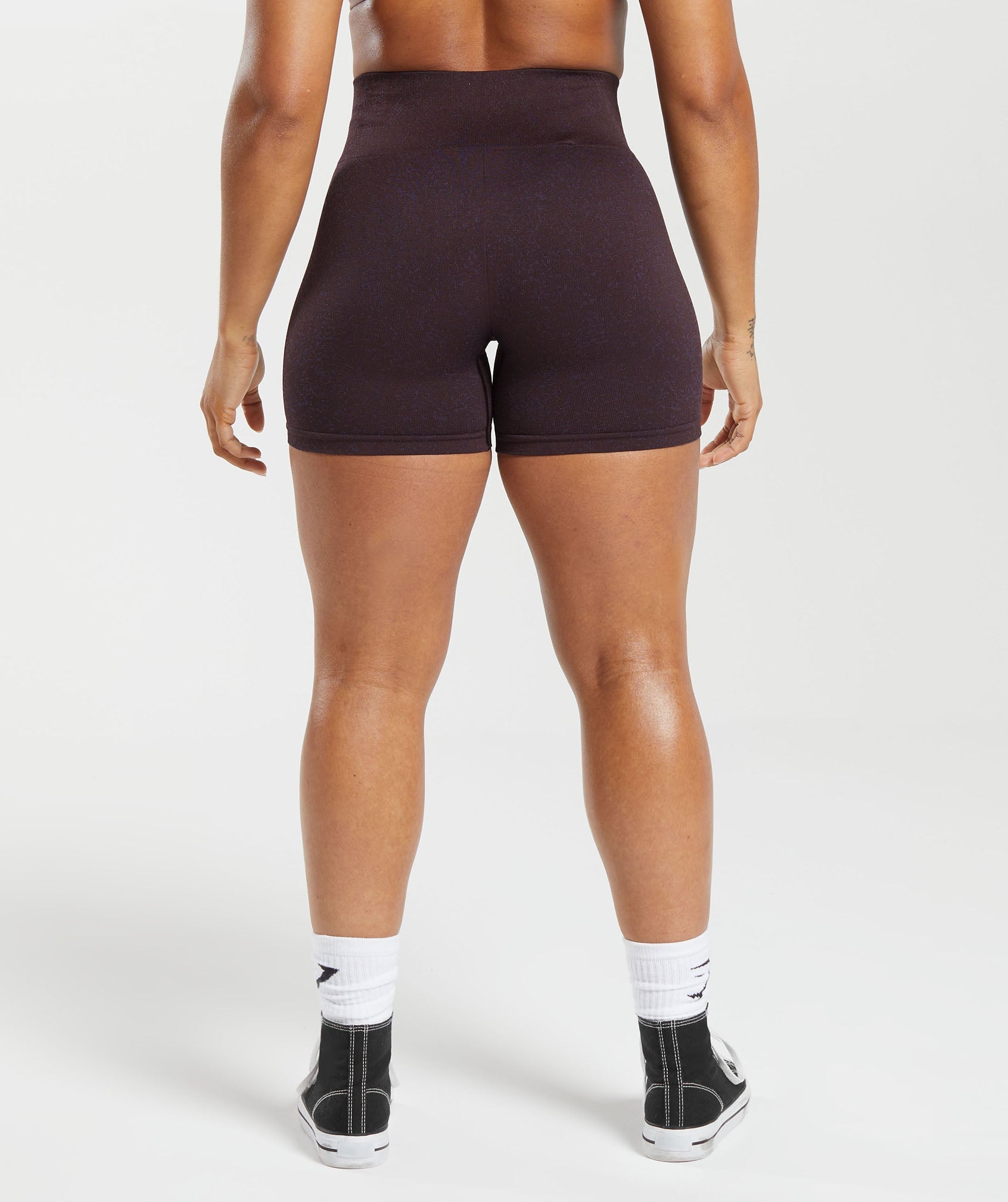 Adapt Fleck Seamless Shorts in Plum Brown/Dewberry Purple - view 2