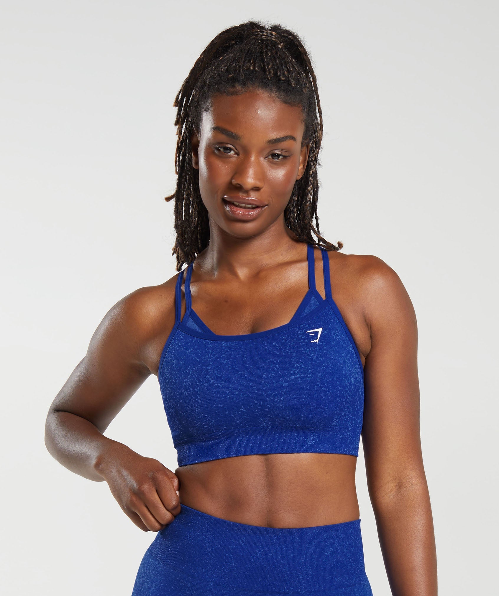 Adapt Fleck Seamless Sports Bra in Cobalt Blue/Iris Blue is out of stock