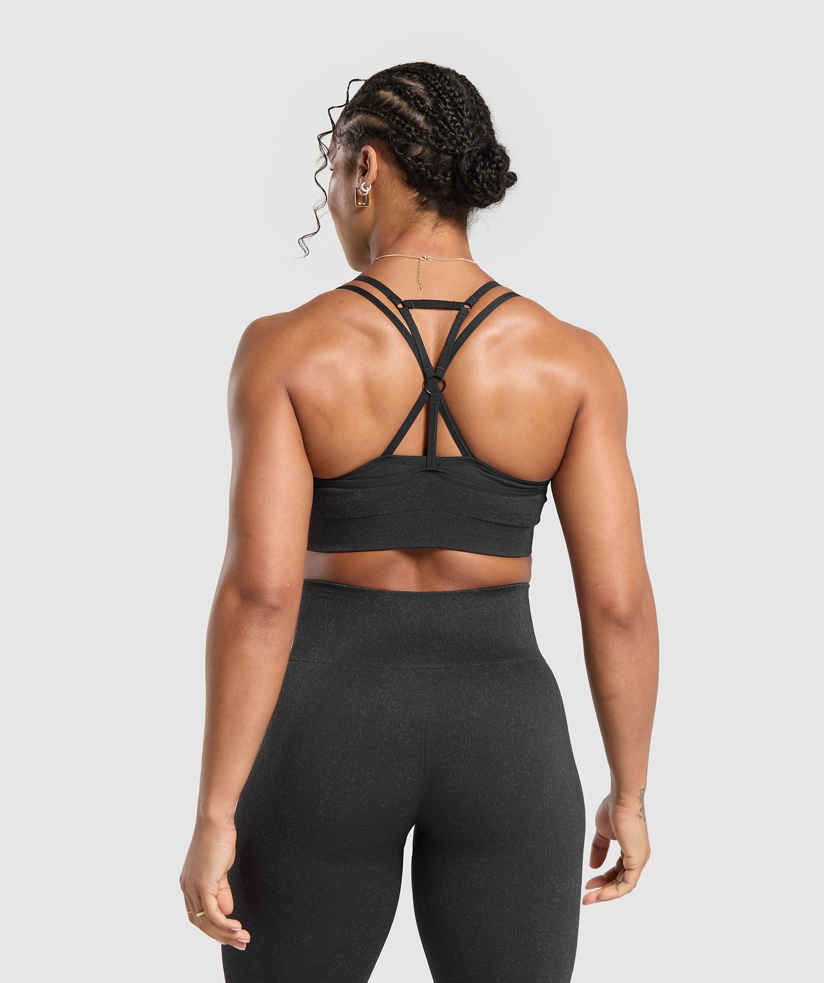 Adapt Fleck Seamless Sports Bra in Mineral | Black is out of stock